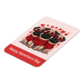 Happy Valentines Day Mops Hunde Magnet (Linke Seite)