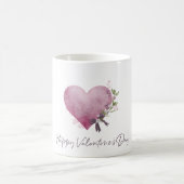 Happy Valentine's Day Mug With Floral Heart Kaffeetasse (Mittel)