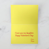 Happy Valentine's Day My Daughter Löwe Thema Karte (Innenseite)