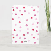 Happy Valentines Day MY LIEBE Pink Polka Dots Swee Karte (Rückseite)