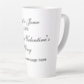 Happy Valentine's day name date message simple ele Milchtasse (Rechte Ecke)