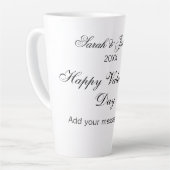 Happy Valentine's day name date message simple ele Milchtasse (Linke Ecke)