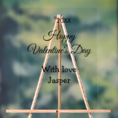 Happy Valentine's day name love simple year stylis Acrylschild (Neutral)