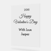 Happy Valentine's day name love simple year stylis Acrylschild (Winkel)