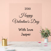 Happy Valentine's day name love simple year stylis Acrylschild (Hochzeit)