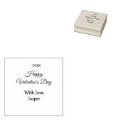 Happy Valentine's day name love simple year stylis Gummistempel (Stempel)