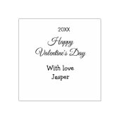Happy Valentine's day name love simple year stylis Gummistempel (Prägung)
