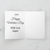 Happy Valentine's day name love simple year stylis Karte (Innenseite)
