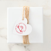 Happy Valentine's Day nautical anchors Custom nied Geschenkanhänger (Beispiel)