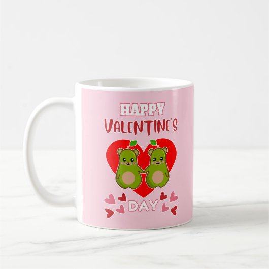 HAPPY VALENTINE'S DAY Niedlich Birnbären Pair Kaffeetasse (Links)