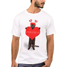 Happy Valentine's Day Niedlich Cat Holding Heart S