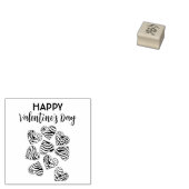 Happy Valentines Day Niedlich Chic Zebra Striped H Gummistempel (Stempel)