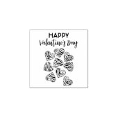 Happy Valentines Day Niedlich Chic Zebra Striped H Gummistempel (Prägung)