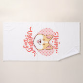 Happy Valentines Day Niedlich Corgi Hund Badehandtuch (Badehandtuch)