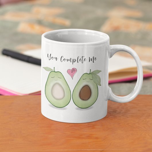 Happy Valentine's Day Niedlich Funny Simple Avocad Kaffeetasse