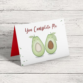 Happy Valentine's Day Niedlich Funny Simple Avocad Karte