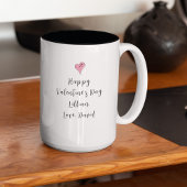 Happy Valentine's Day Niedlich Funny Simple Avocad Zweifarbige Tasse