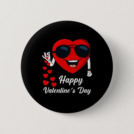 Happy Valentines Day Niedlich Heart Bae Spaß Salze Button (Vorderseite)