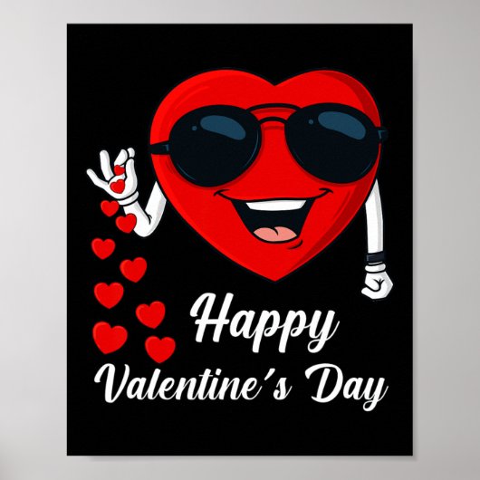 Happy Valentines Day Niedlich Heart Bae Spaß Salze Poster (Vorne)