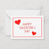 Happy Valentine's Day | Niedlich Heart Sloth Mitteilungskarte (Rückseite)