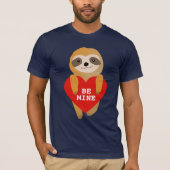 Happy Valentine's Day | Niedlich Heart Sloth T-Shirt (Vorderseite)