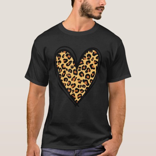 Happy Valentine's Day Niedlich Hearts Leopard Coup T-Shirt (Vorderseite)