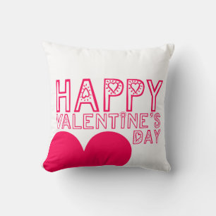 Happy Valentine's Day Niedlich Modern Square Pillo Kissen