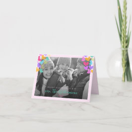 Happy Valentines Day Niedlich Pastel Hearts Foto Feiertagskarte