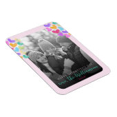 Happy Valentines Day Niedlich Pastel Hearts Foto Magnet (Rechte Seite)