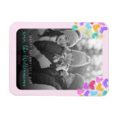 Happy Valentines Day Niedlich Pastel Hearts Foto Magnet (Horizontal)
