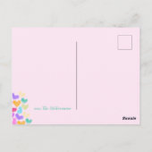 Happy Valentines Day Niedlich Pastel Hearts Foto Postkarte (Rückseite)