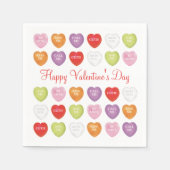 Happy Valentine's Day Niedlich Whimsical Colorful Serviette (Vorderseite)