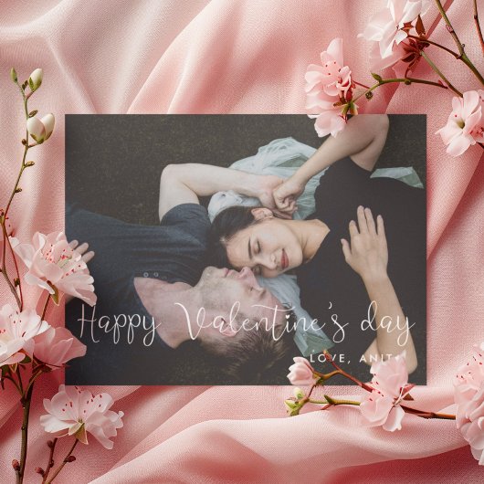 Happy Valentine's Day niedliche Fotokarte Feiertagskarte