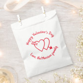 Happy Valentine's Day niedliche Herzen Zolltext Geschenktütchen (Ausgeschnitten)