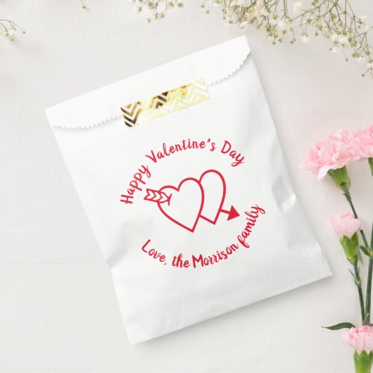 Happy Valentine's Day niedliche Herzen Zolltext Geschenktütchen (Versiegelt)