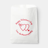 Happy Valentine's Day niedliche Herzen Zolltext Geschenktütchen (Vorderseite)