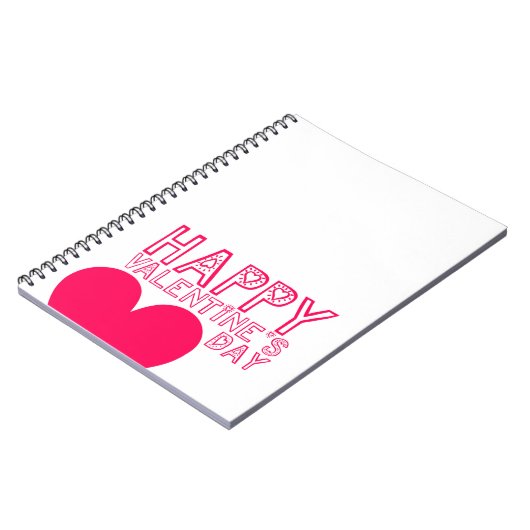Happy Valentine's Day Niedliche TippNotebook Notizblock (Linke Seite)