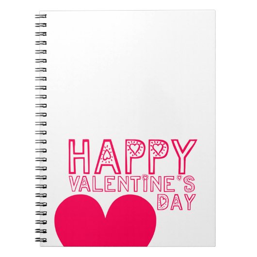 Happy Valentine's Day Niedliche TippNotebook Notizblock (Vorderseite)