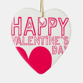 Happy Valentine's day Niedliche typo Herz Ornament (Rechts)