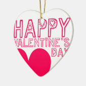 Happy Valentine's day Niedliche typo Herz Ornament (Links)