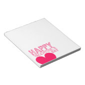Happy Valentine's Day Niedliche Typografie Notizblock (angewinkelt)