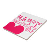 Happy Valentine's day Niedliche Typografie Tile Fliese (Seite)
