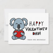 HAPPY VALENTINE'S DAY Niedlicher Koala-Bär (Vorderseite)