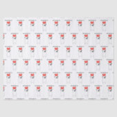 Happy Valentine's Day Niedlicher Mops & Red Heart Seidenpapier (Vorderseite)