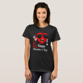 Happy Valentines Day Niedliches Herz Baden T-Shirt (Vorne ganz)