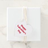 Happy Valentine's Day niedliches rotes und weißes  Geschenkanhänger (Beispiel)