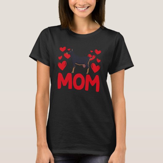 Happy Valentine's Day Nigerian Dwarf Goat Mom Moth T-Shirt (Vorderseite)