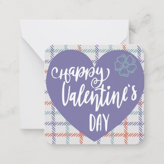 Happy Valentines Day Note Card Mitteilungskarte (Vorderseite)