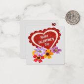 Happy Valentine's Day Note Card: Mitteilungskarte (Vorderseite/Rückseite Beispiel)