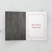 Happy Valentine's Day Note on Holz Karte (Innenseite)